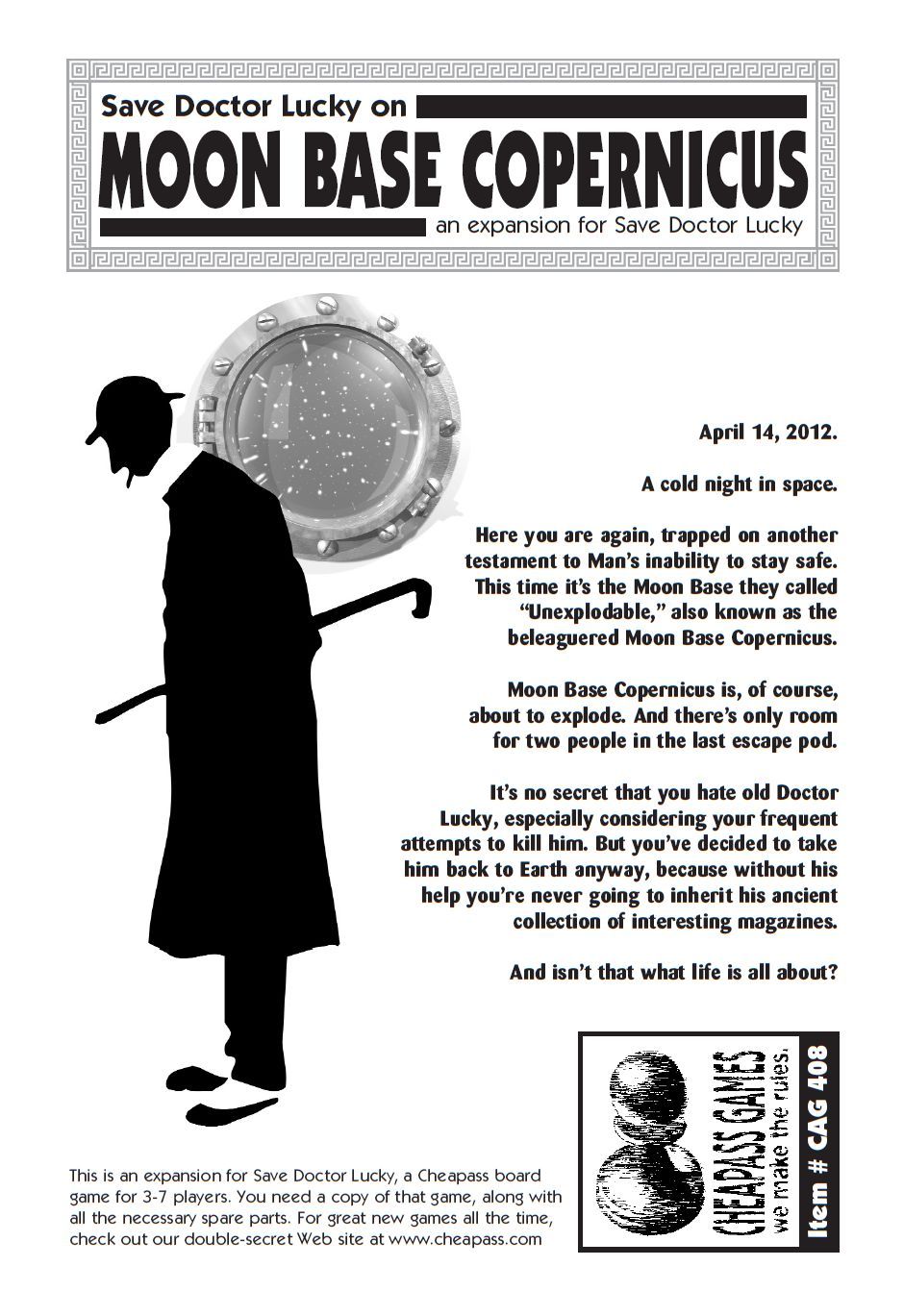 Save Doctor Lucky on Moon Base Copernicus