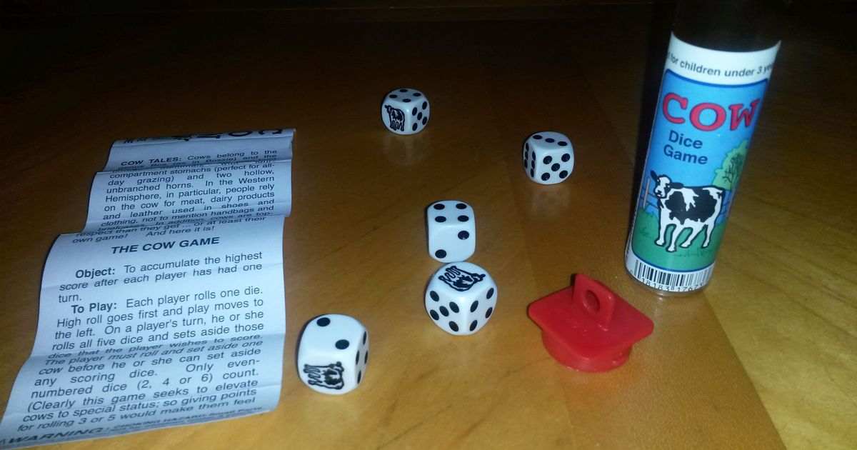 The Cow Dice Game Board Game BoardGameGeek