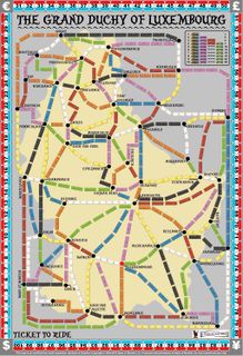 The Grand Duchy of Luxembourg (fan expansion for Ticket to Ride)