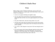 RPG Item: 15100: Children's Radio Hour