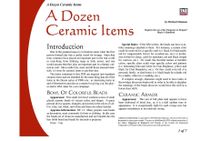 RPG Item: A Dozen Ceramic Items