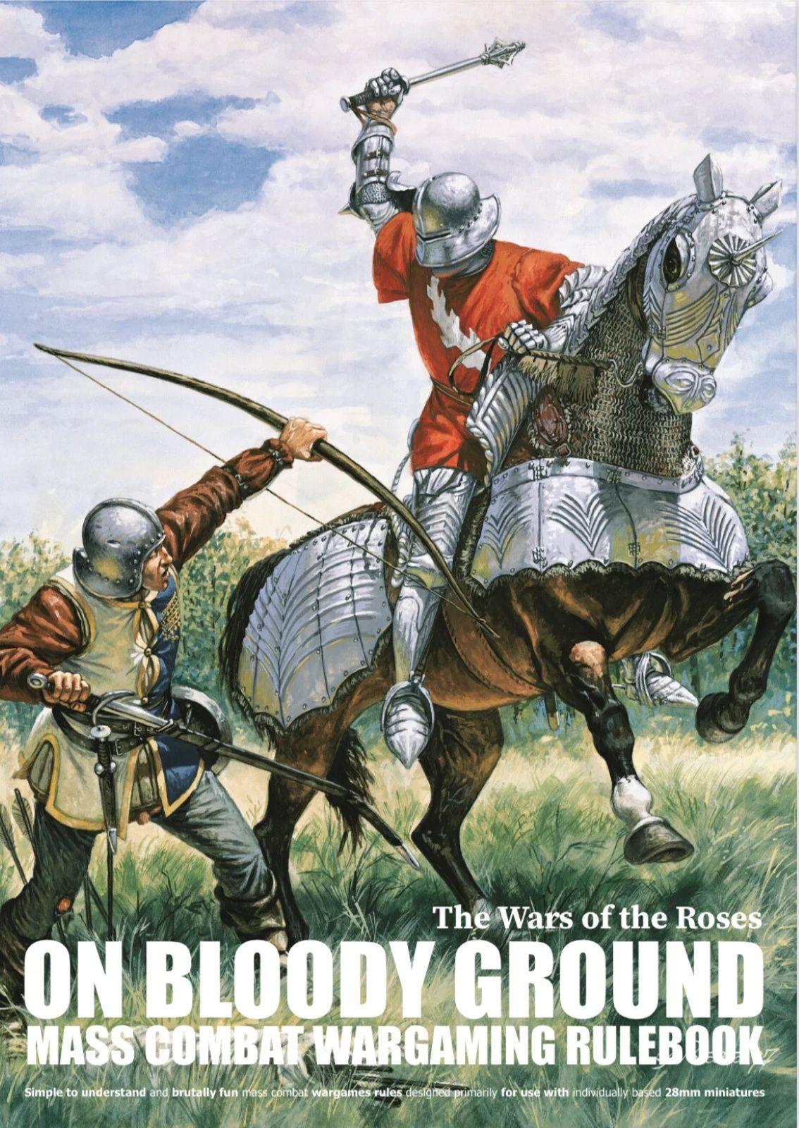 Cover art for On Bloody Ground: The Wars of the Roses – Mass Combat Wargaming Rulebook