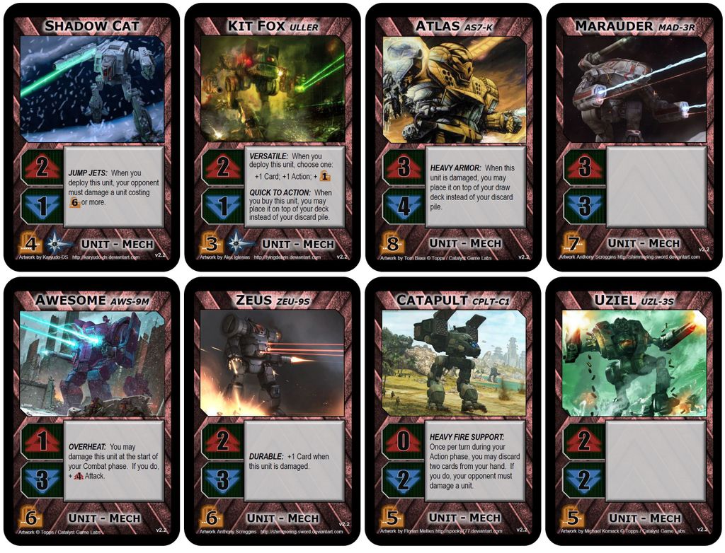 その他 BATTLETECH Card Game * 8 & 2Boosters BattleTech Trading Card Game by Wizards of the Coast : r