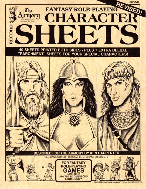 who did the art of 5e deluxe character sheets
