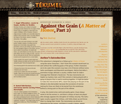RPG Item: Against the Grain (A Matter of Honor, Part 2)
