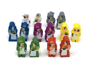 Tuscany: 14 Painted Character Meeples