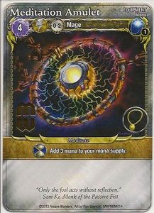 Mage Wars: Meditation Amulet Promo Card