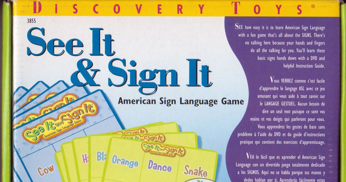 See It and Sign It American Sign Language game Board Game BoardGameGeek