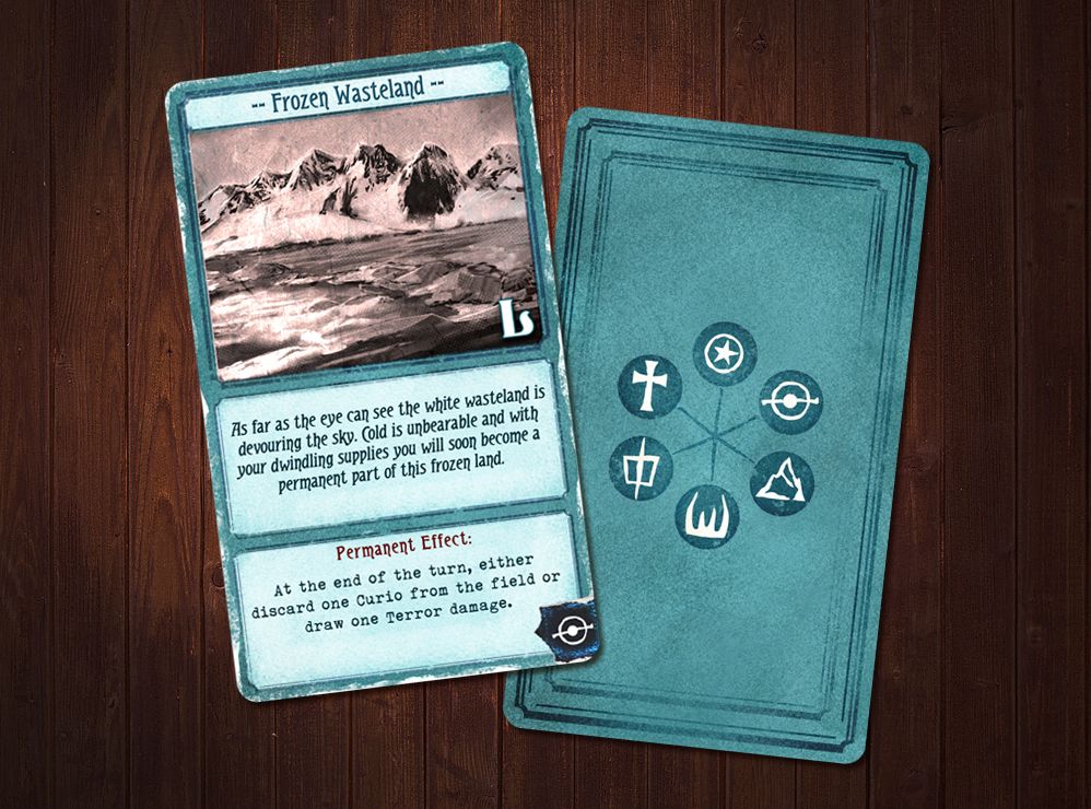 WIP] Mountains of Madness - solo game of 24 cards with strong Lovecraftian  theme | BoardGameGeek