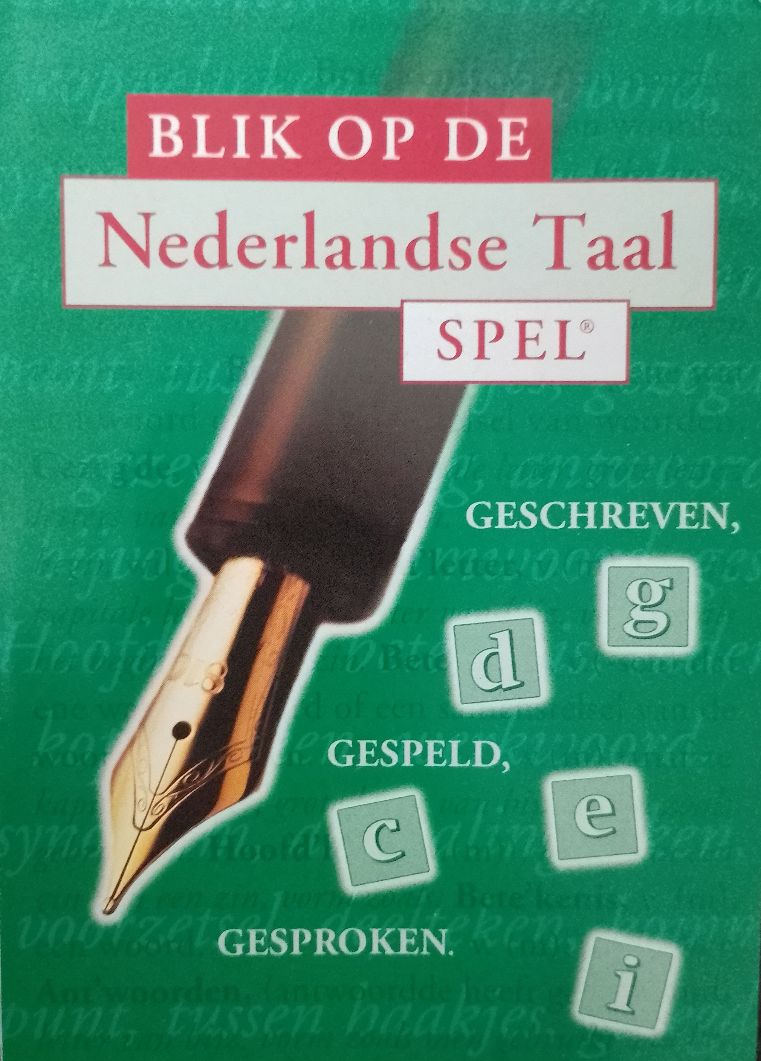 Blik op de Nederlandse taal spel