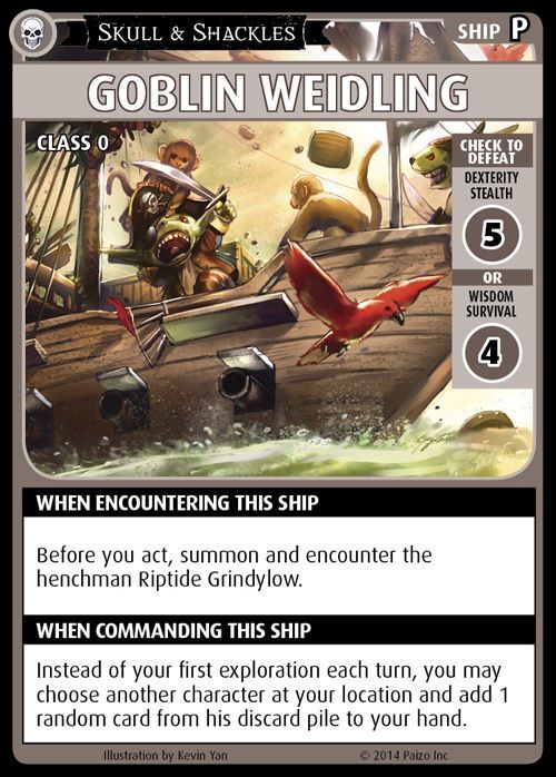 Pathfinder Adventure Card Game: Skull & Shackles – "Goblin Weidling" Promo Card