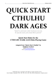 RPG Item: Quick Start Cthulhu Dark Ages