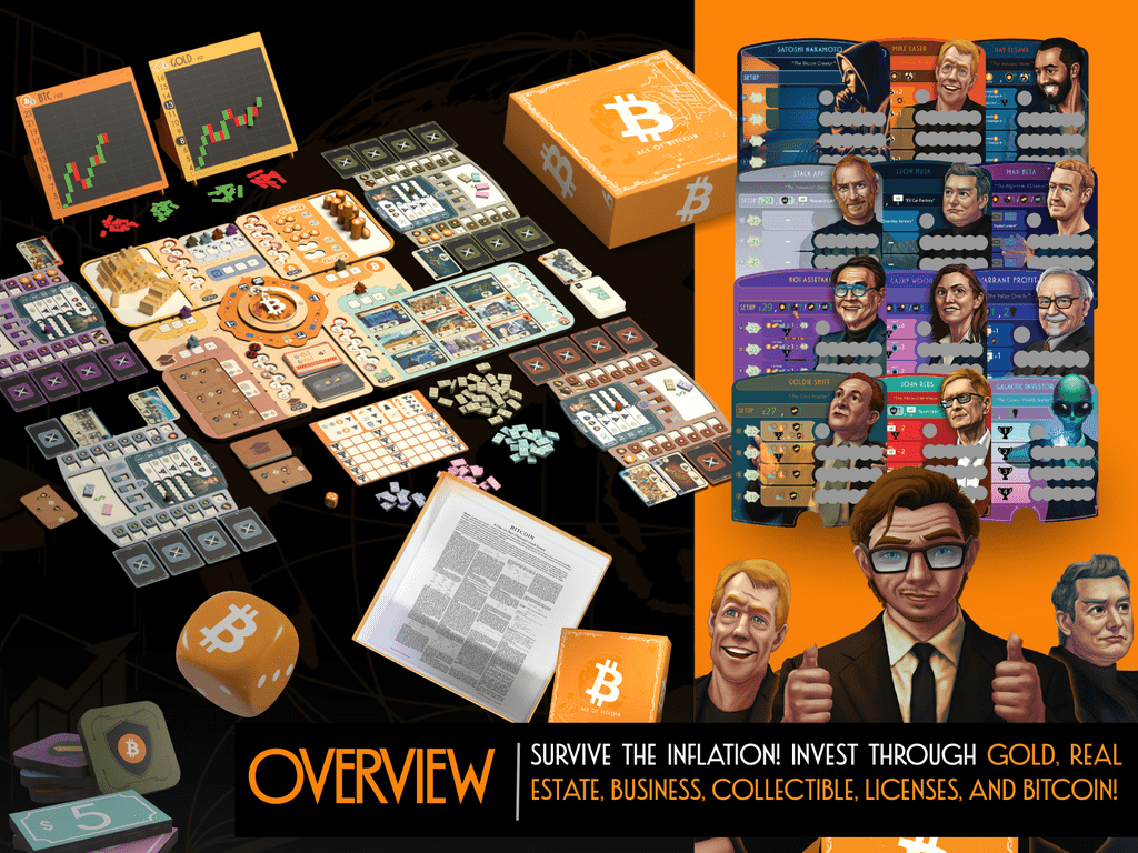 Age of Bitcoin, the iinvestment strategy board game with over $100,000  funding on KS! | BoardGameGeek