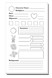 Storyteller Cards: Fantasy – Character Sheet Pad