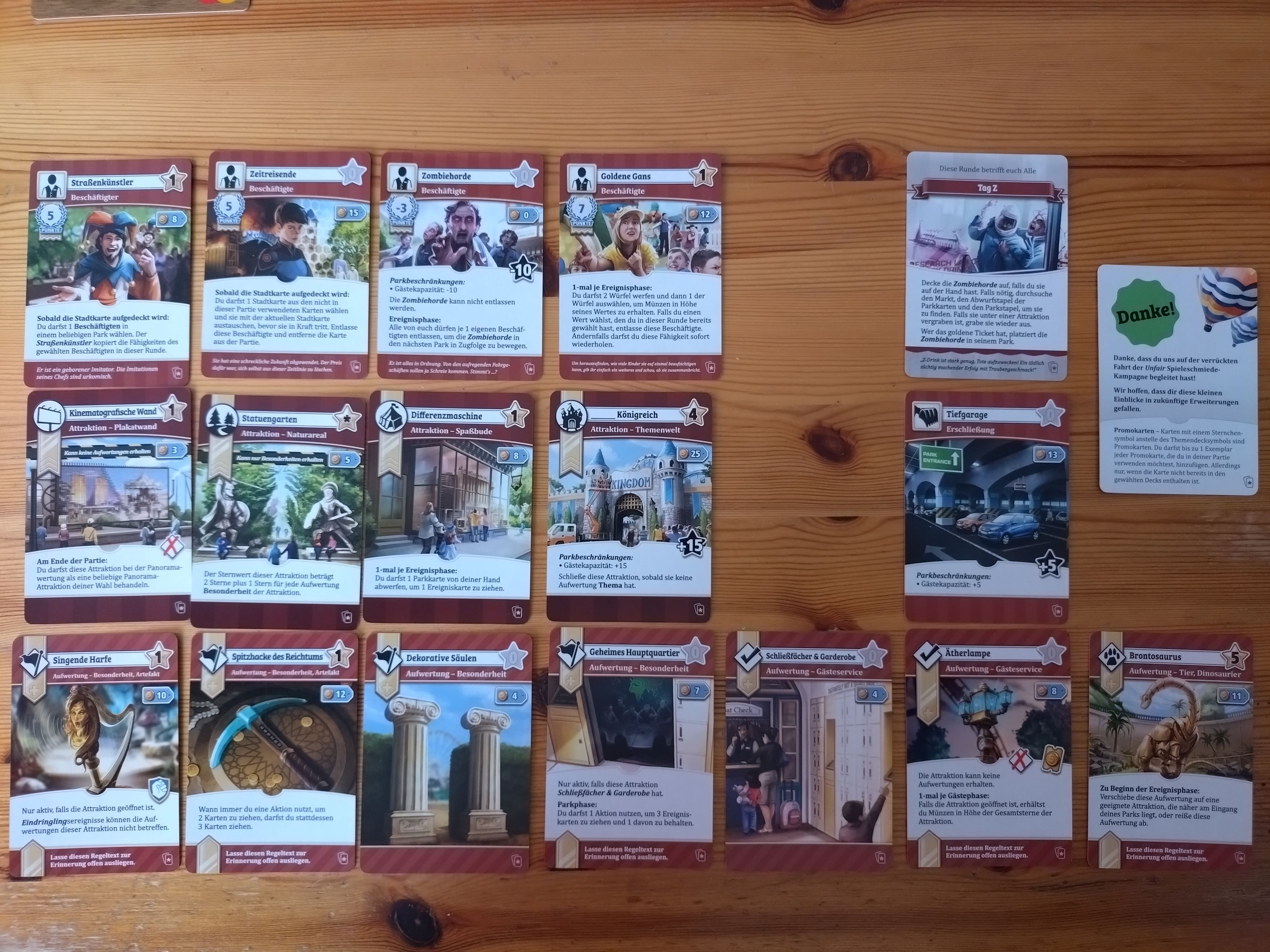 Unfair: Spieleschmiede-Campaign Promo Cards