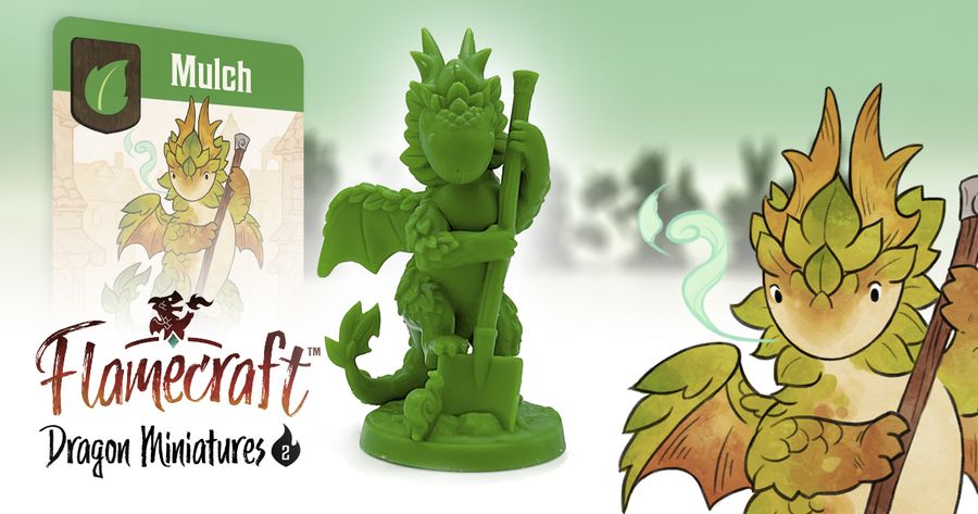 Mulch the Plant Dragon - Flamecraft Series 2 Minis