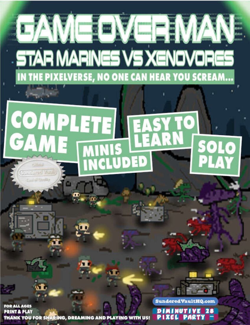 Cover art for Game Over Man: Star Marines vs Xenovores