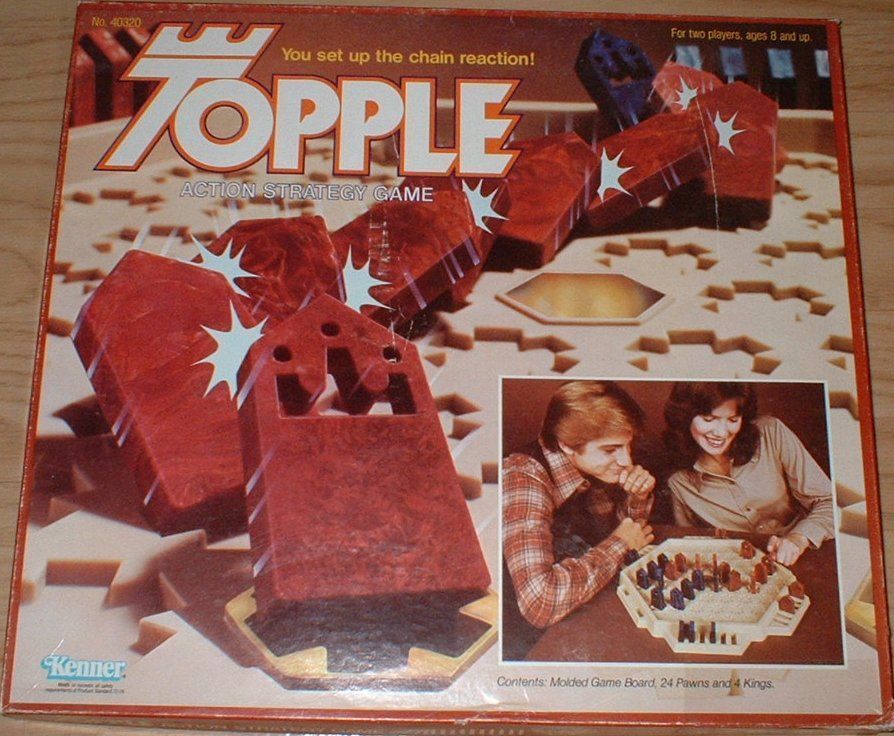 Topple box art