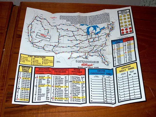 Kellogg's Sports Car Rally Game