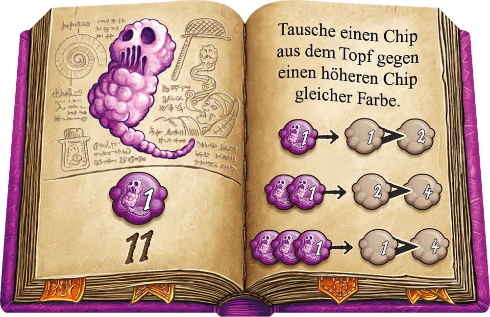 Die Quacksalber von Quedlinburg, Schmidt Spiele, 2018 — sample component (image provided by the publisher) — Photo by W Eric Martin on BoardGameGeek