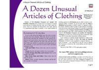 RPG Item: A Dozen Unusual Articles of Clothing