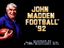Video Game: John Madden Football '92