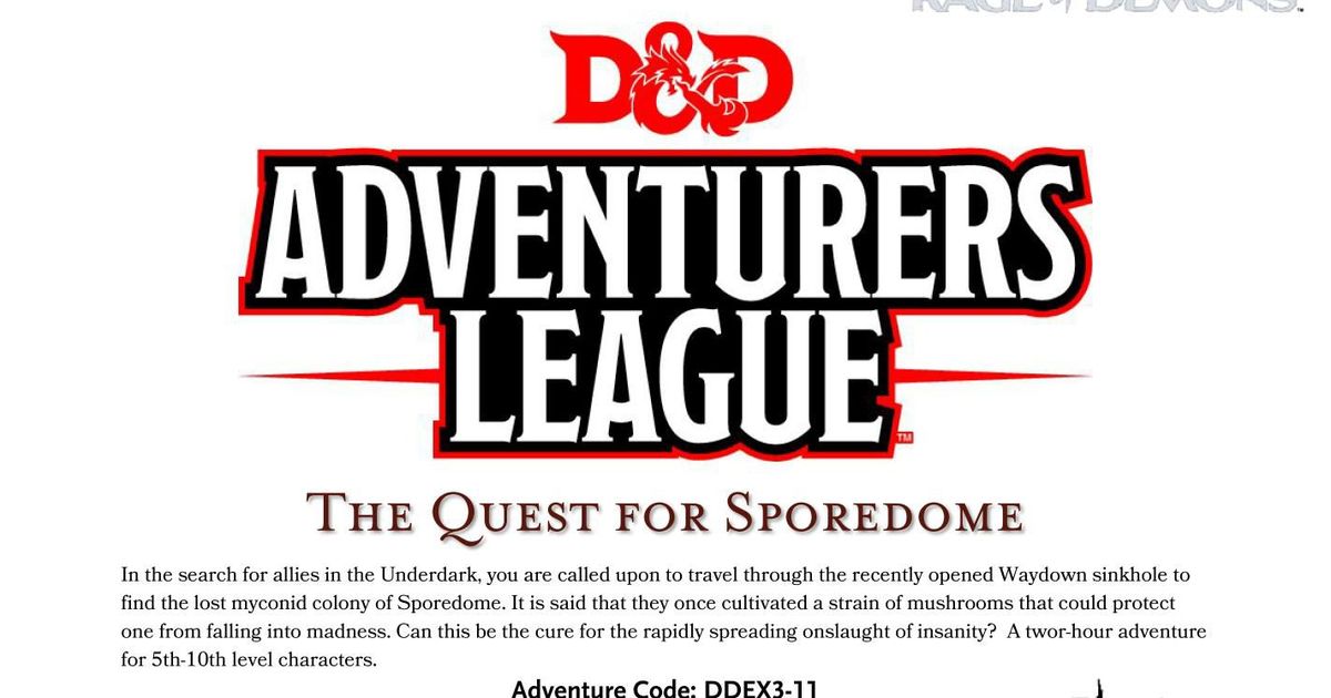 DDEX3-11: The Quest for Sporedome | RPG Item | BoardGameGeek