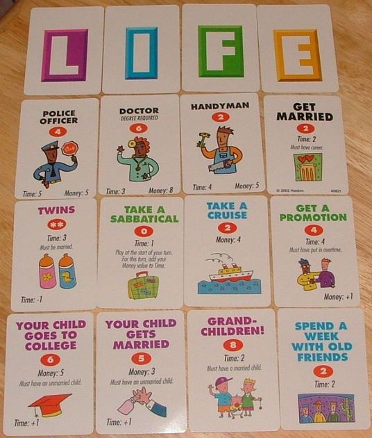 Game Of Life Printable Cards