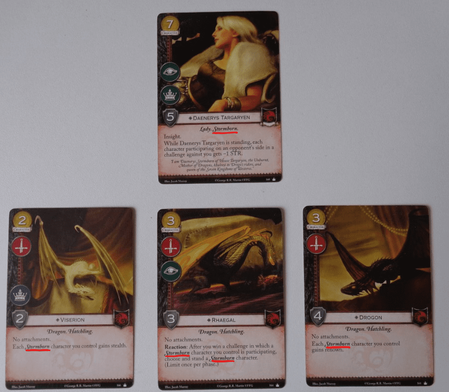 Game of Thrones CCG Rares Starters Startup Collection Targaryen and More 