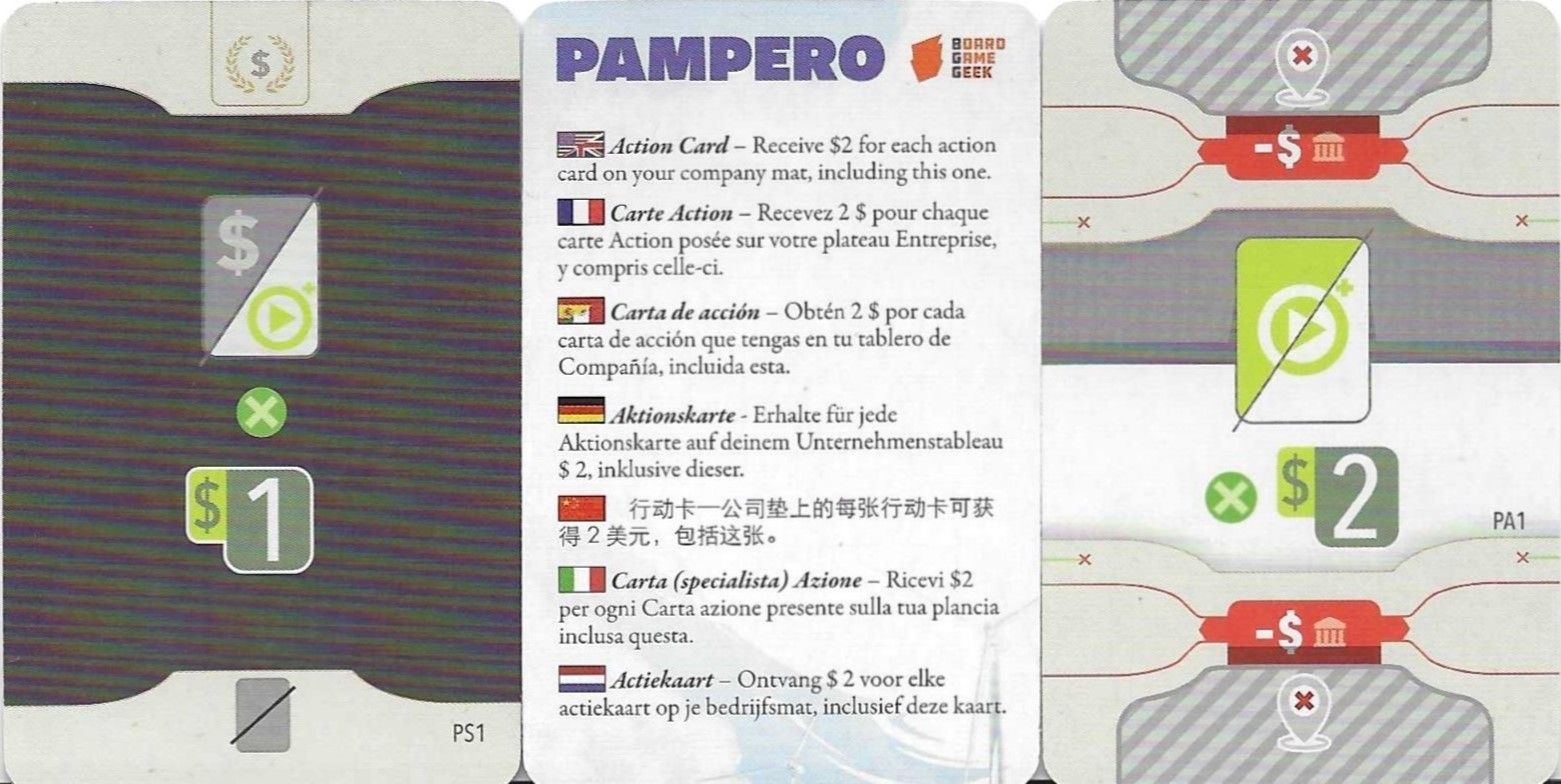 Pampero: Promo Action Card and Scoring Card