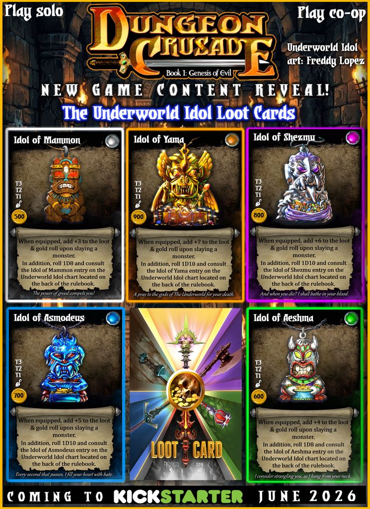 New Encounter cards reveal, new Underworld Idol chart, Kickstarter ...