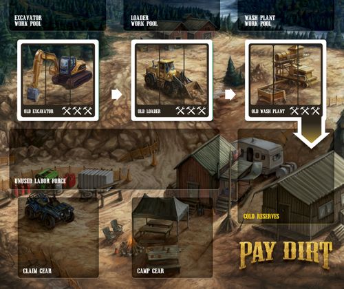 Pay Dirt, designed by Tory Niemann of Alien Frontiers by Crash