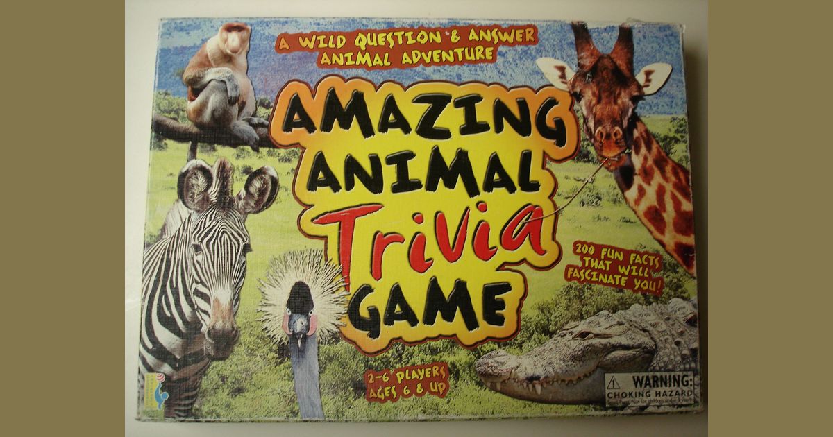 Amazing Animal Trivia Game Board Game Boardgamegeek