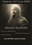 Issue: Rolemaster Blog Monthly (Issue 5 - Sep 2017)