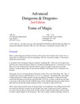 RPG Item: Advanced Dungeons & Dragons 2nd Edition Tome of Magic