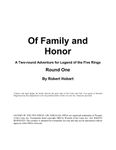 RPG Item: Of Family and Honor