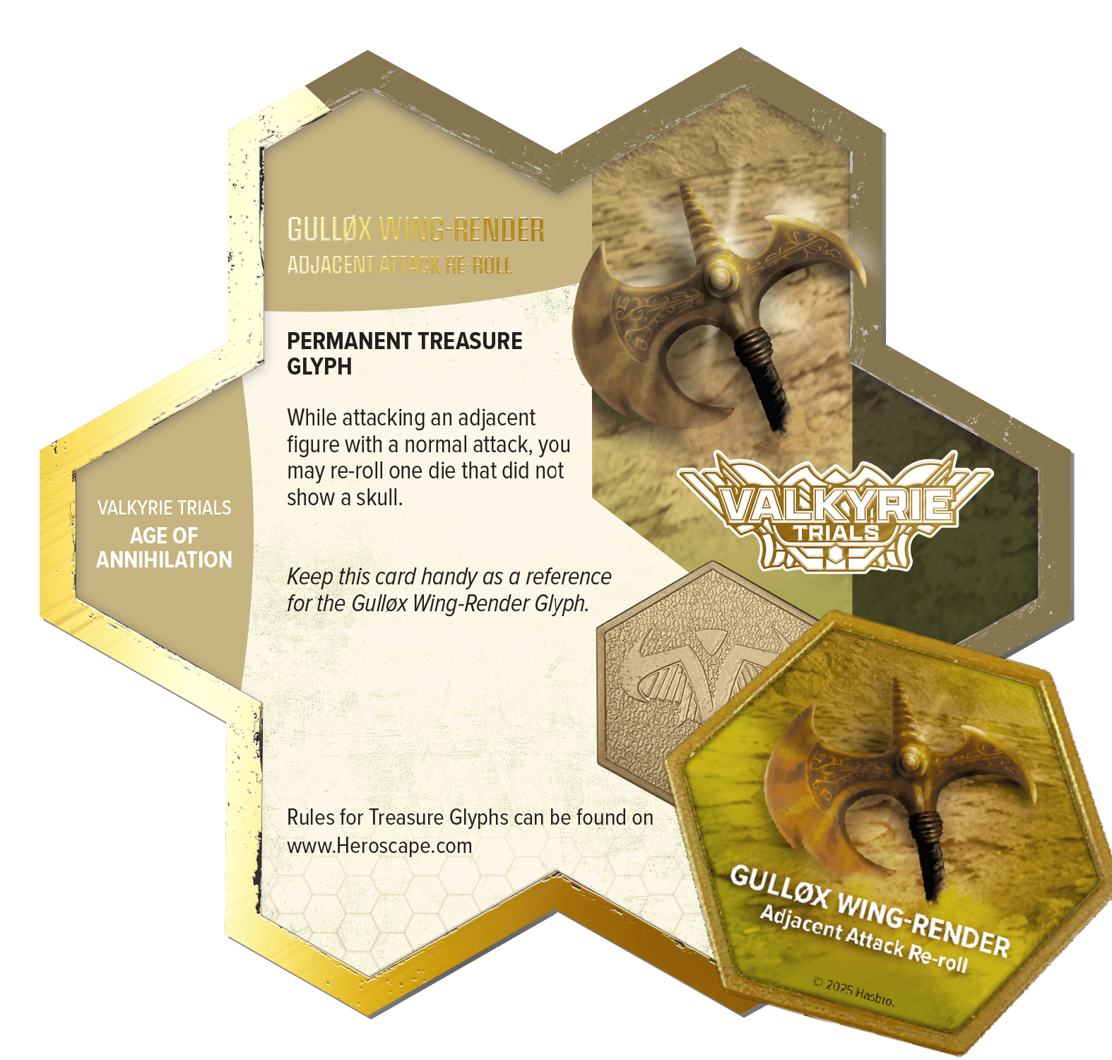 Heroscape: Valkyrie Trials – Gulløx Wing Render Glyph Promo