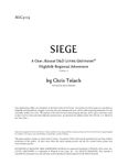 RPG Item: HIG3-03: Siege