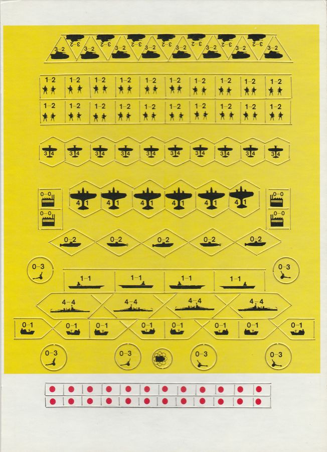 Image of the game piece for Japan from the 1981, Nova Game Designs version of Axis and Allies