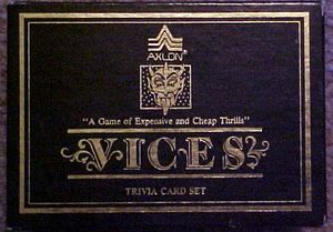 Vices Trivia Card Set