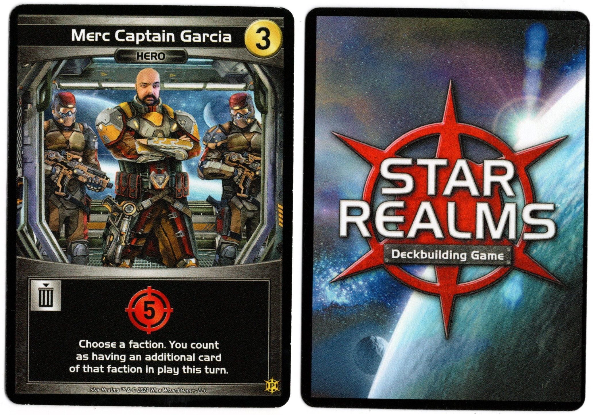 Star Realms: Merc Captain Garcia Promo Card