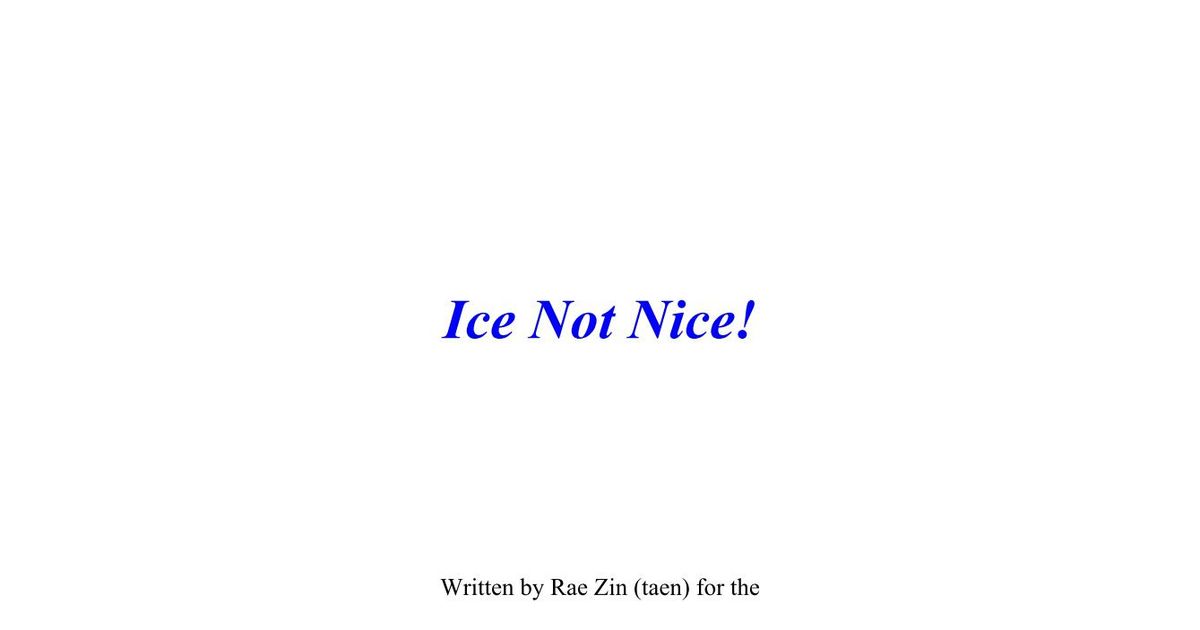 Ice Not Nice | RPG Item | RPGGeek
