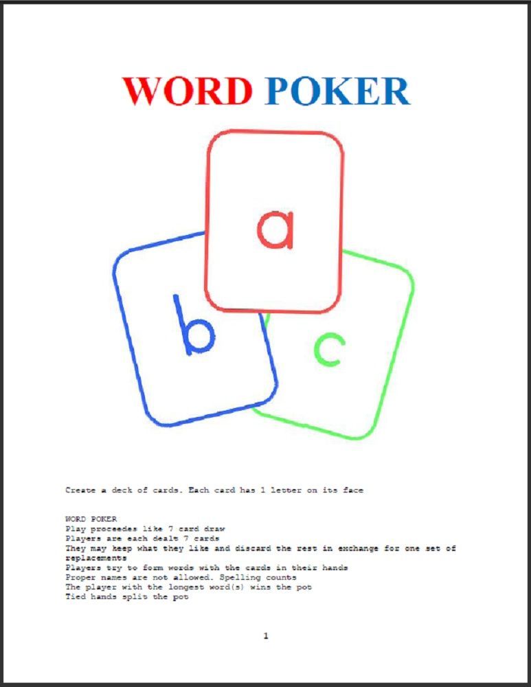 Word Poker box art