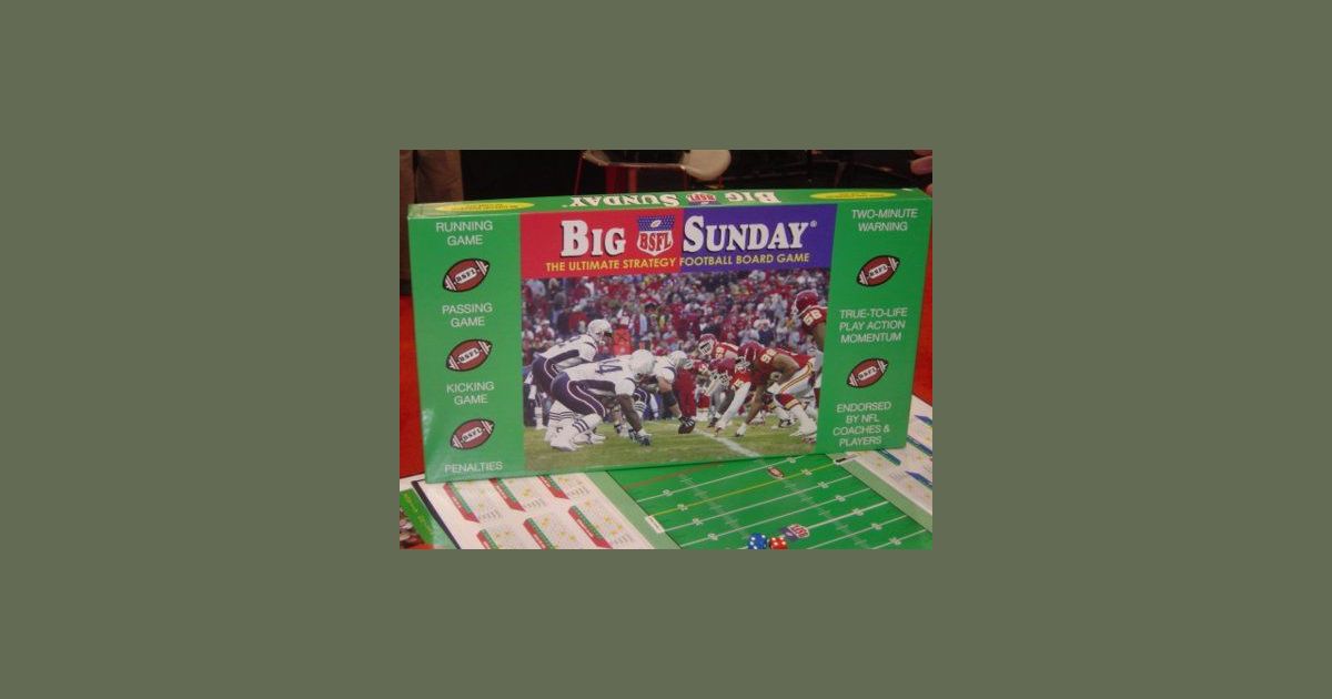 Big Sunday Strategy Football Board Game Big Sunday Football