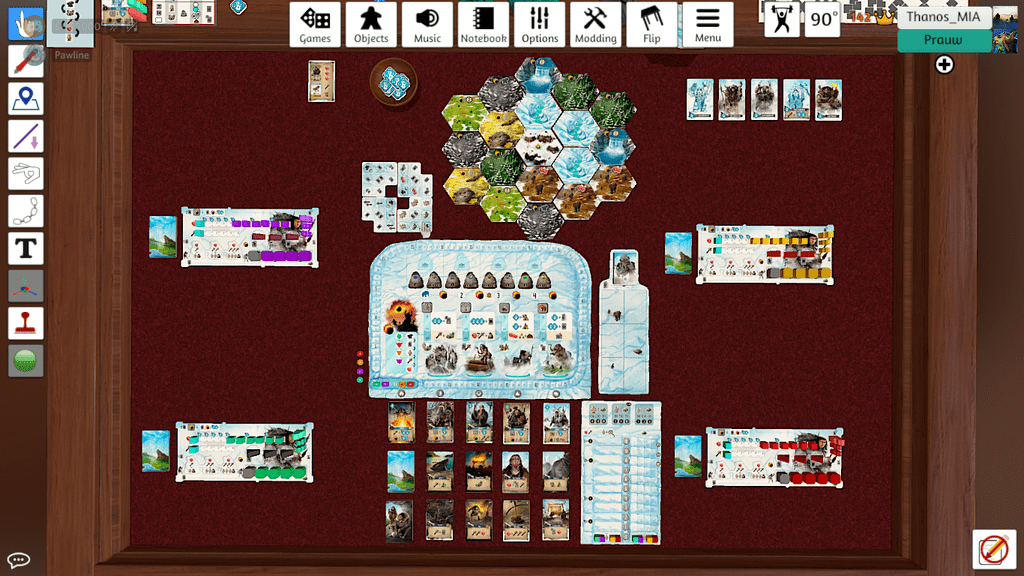 Endless Winter Endless Fun My Thoughts After Tts Prototype Plays Boardgamegeek
