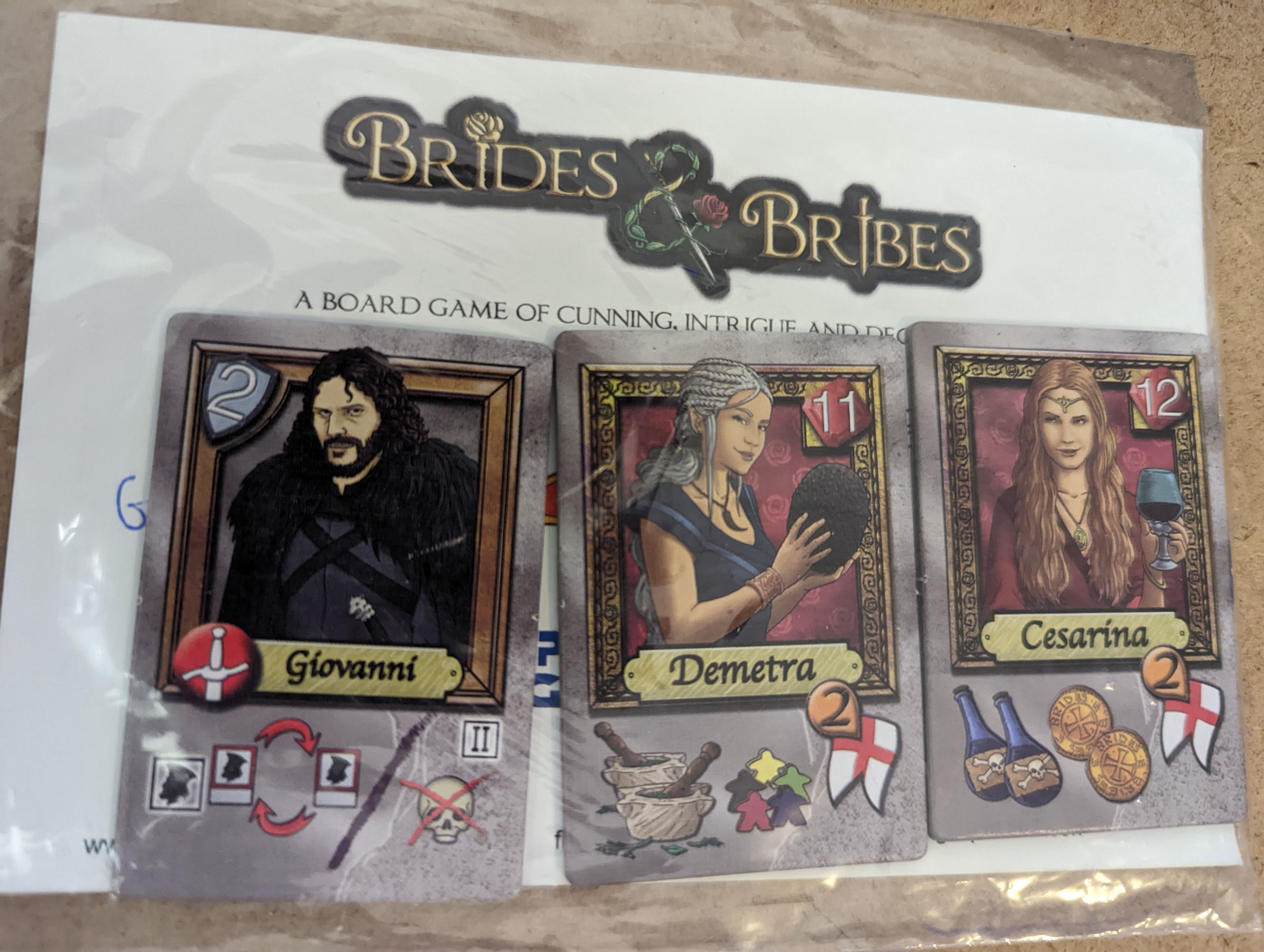 Brides & Bribes: Kickstarter Exclusive Promos doboz