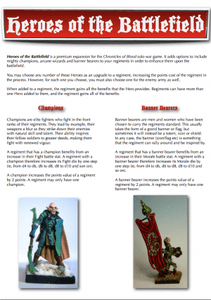 Chronicles of Blood: Heroes of the Battlefield
