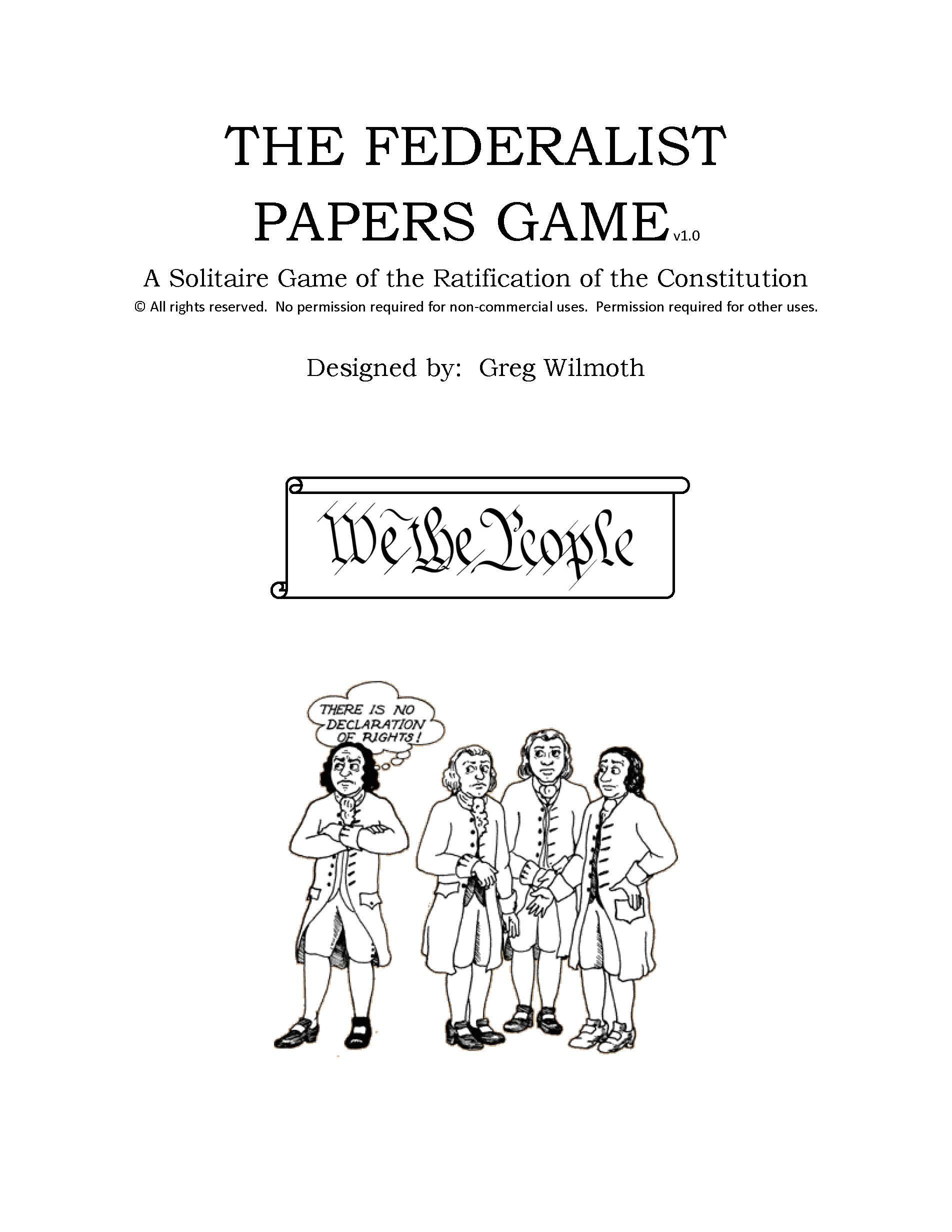 The Federalist Papers Game