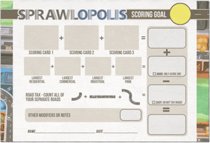 Sprawlopolis: Scoresheet