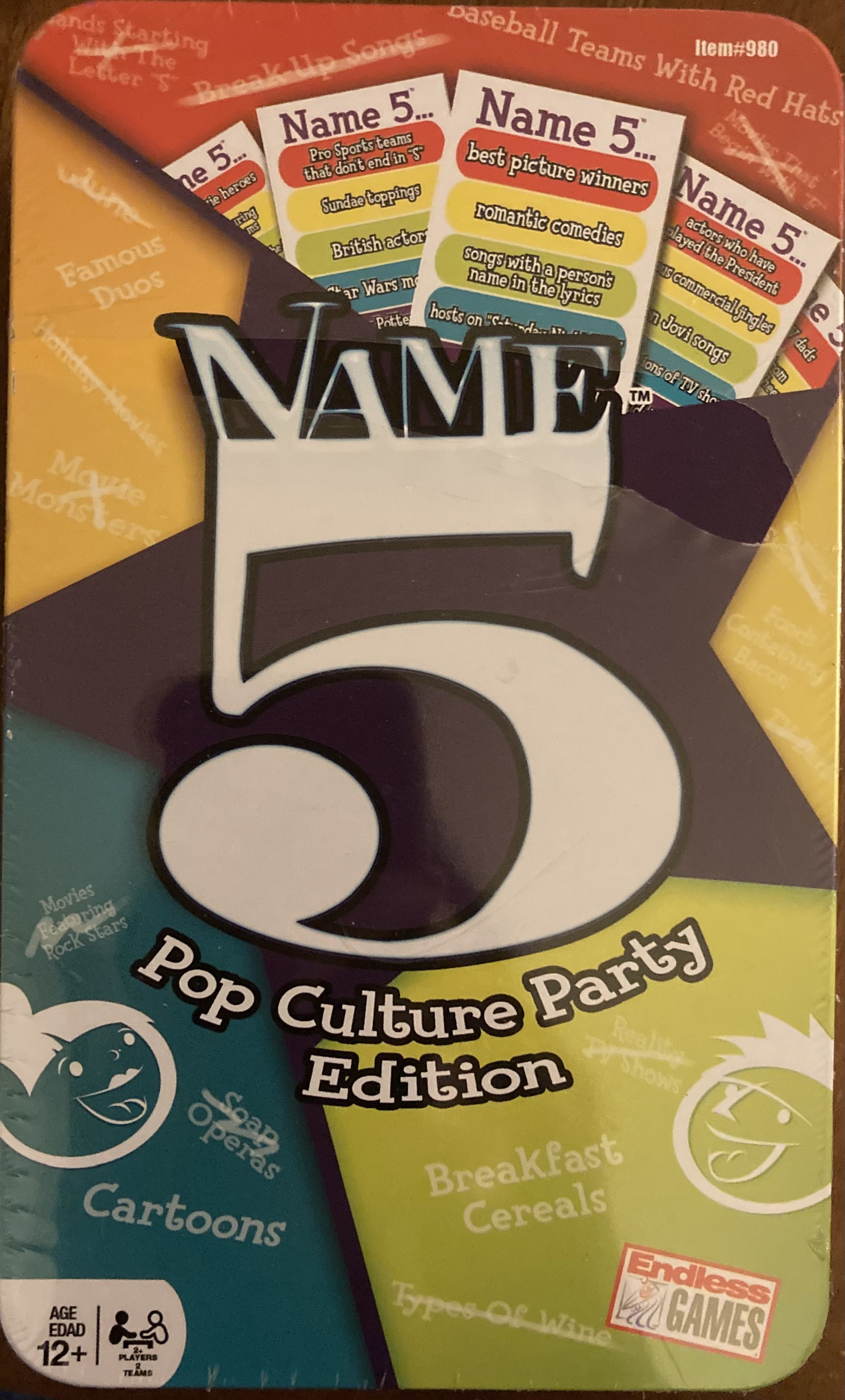 Name 5: Pop Culture Party Edition